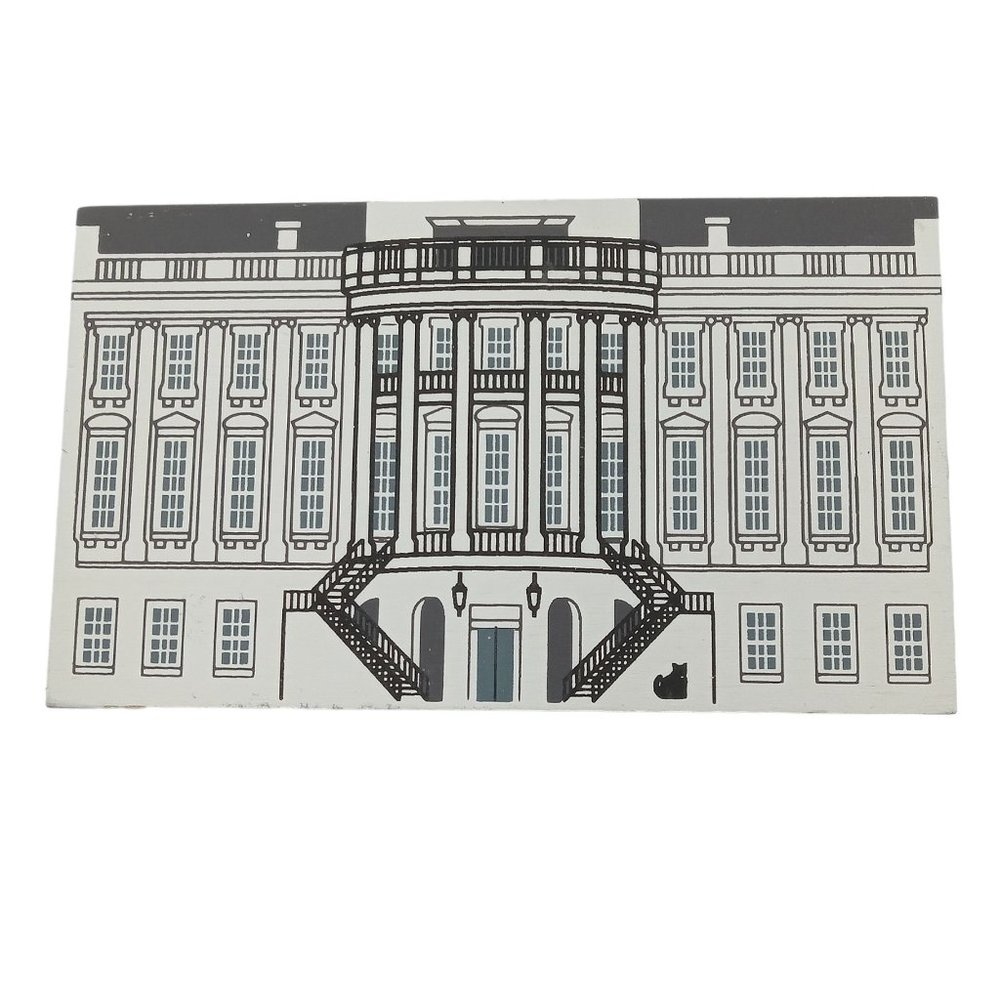 Cat's Meow Village Washington D.C. Series The White House Signed Faline 92